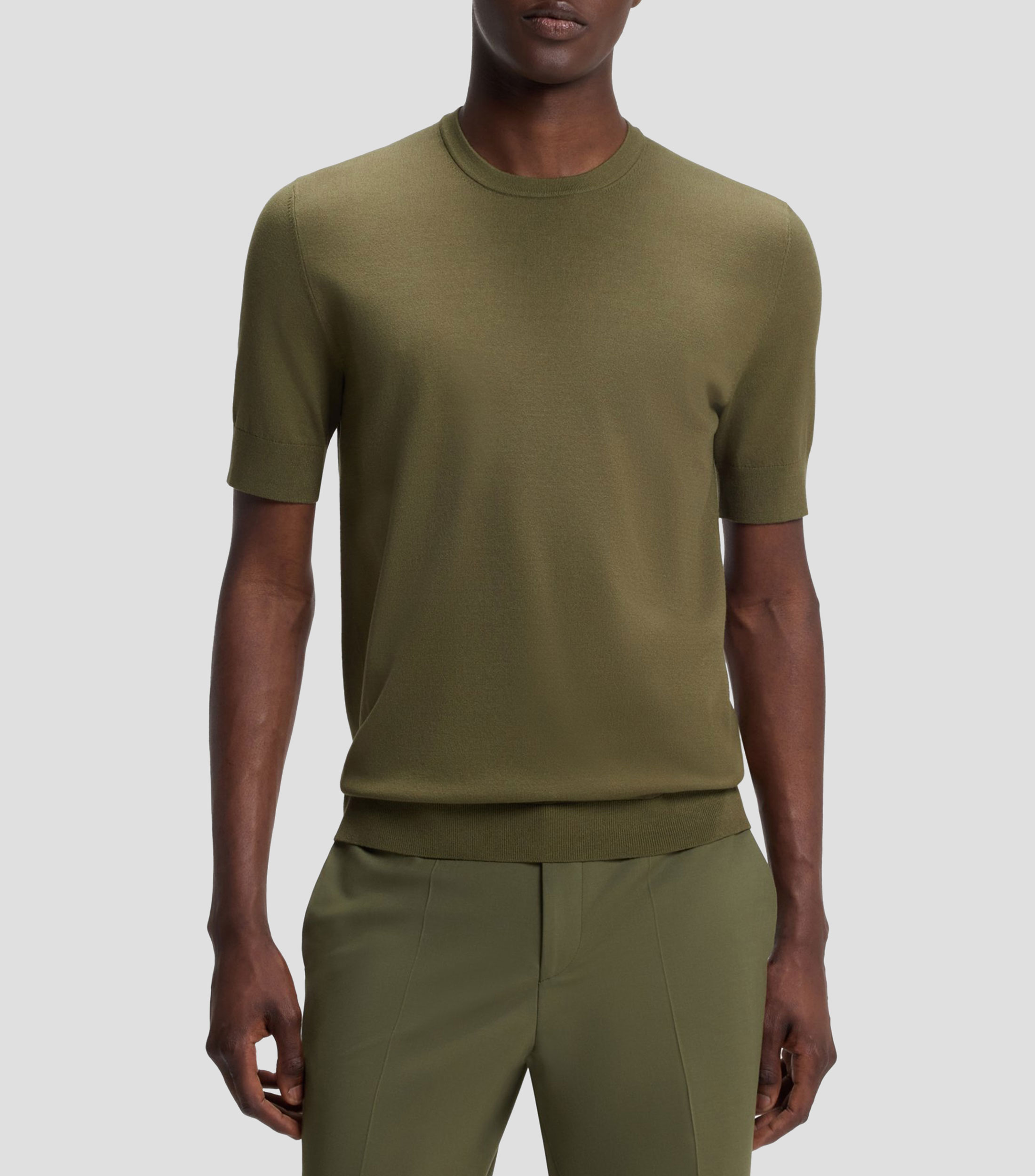 Playera cuello redondo manga corta lisa Hombre